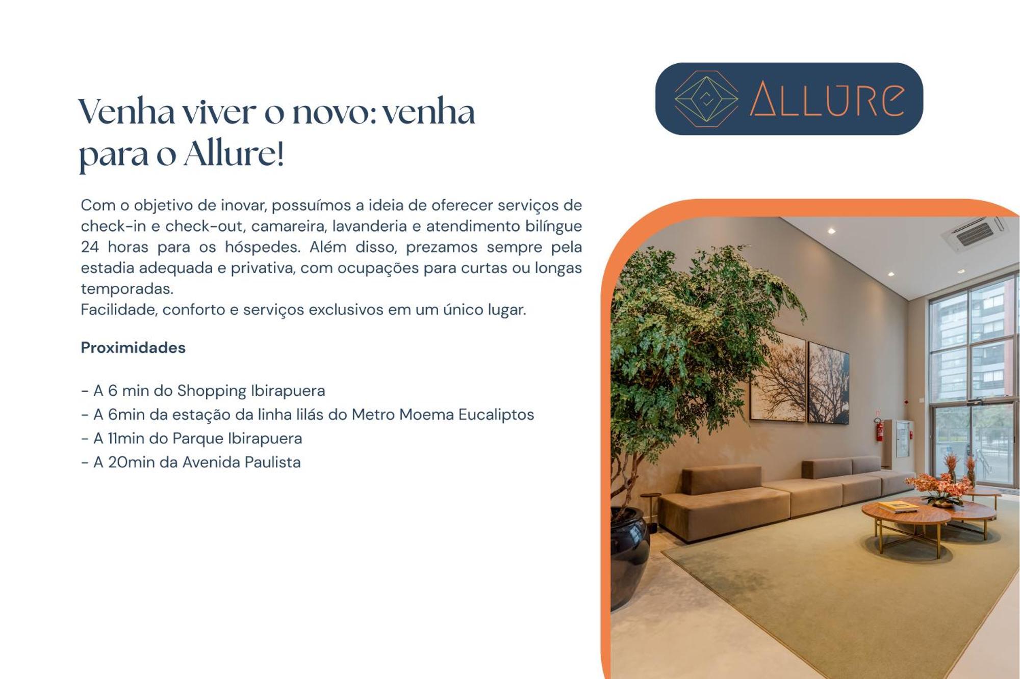 Apartamentos Studio Allure Moema - Com Cafe Da Manha Opcional, Recepcao E Valet 24 Horas Сан-Паулу Екстер'єр фото
